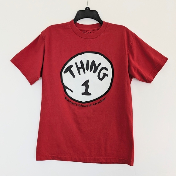 Red Universal Studios "Thing 1" Adult T-Shirt - Picture 1 of 4